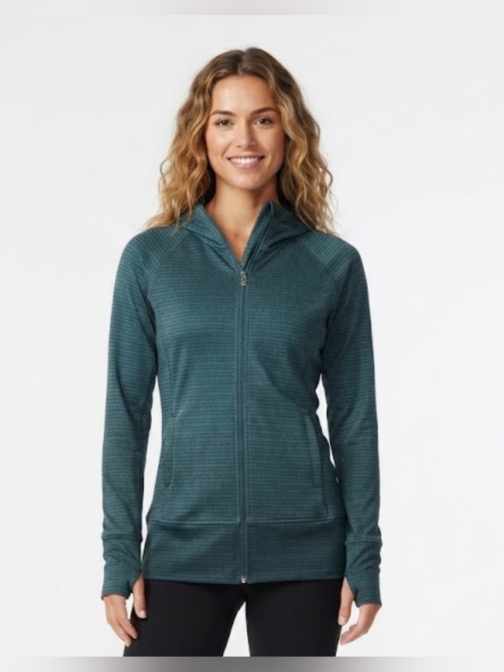 Mondetta Women's Teal Full‑Zip Hooded Jacket
